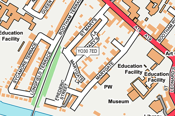 YO30 7ED map - OS OpenMap – Local (Ordnance Survey)