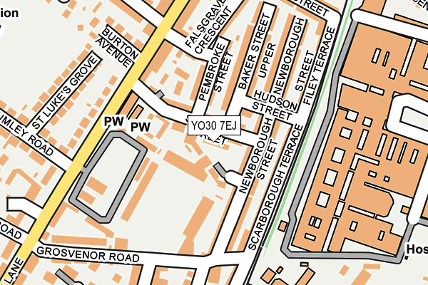 YO30 7EJ map - OS OpenMap – Local (Ordnance Survey)