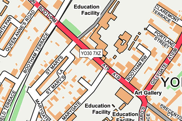 YO30 7XZ map - OS OpenMap – Local (Ordnance Survey)