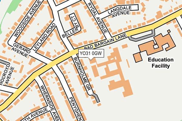 YO31 0GW map - OS OpenMap – Local (Ordnance Survey)