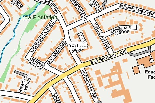 YO31 0LL map - OS OpenMap – Local (Ordnance Survey)
