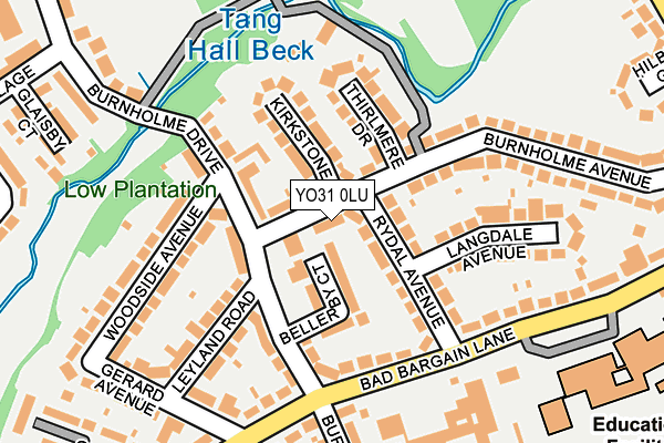 YO31 0LU map - OS OpenMap – Local (Ordnance Survey)