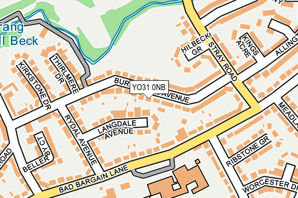 YO31 0NB map - OS OpenMap – Local (Ordnance Survey)