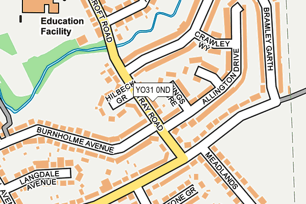 YO31 0ND map - OS OpenMap – Local (Ordnance Survey)
