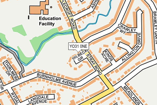 YO31 0NE map - OS OpenMap – Local (Ordnance Survey)