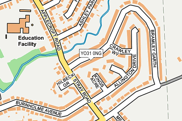YO31 0NG map - OS OpenMap – Local (Ordnance Survey)