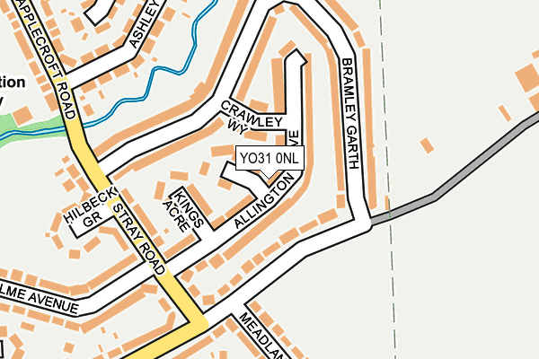YO31 0NL map - OS OpenMap – Local (Ordnance Survey)