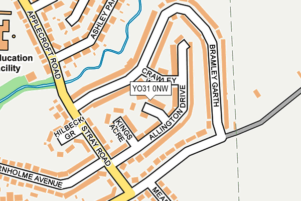 YO31 0NW map - OS OpenMap – Local (Ordnance Survey)