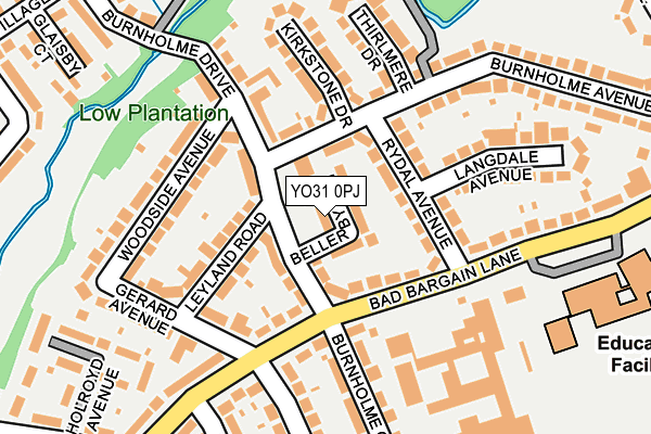YO31 0PJ map - OS OpenMap – Local (Ordnance Survey)
