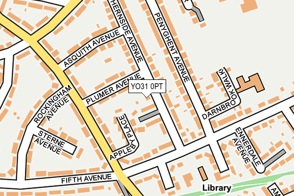 YO31 0PT map - OS OpenMap – Local (Ordnance Survey)