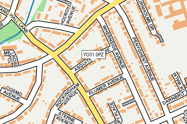 YO31 0PZ map - OS OpenMap – Local (Ordnance Survey)