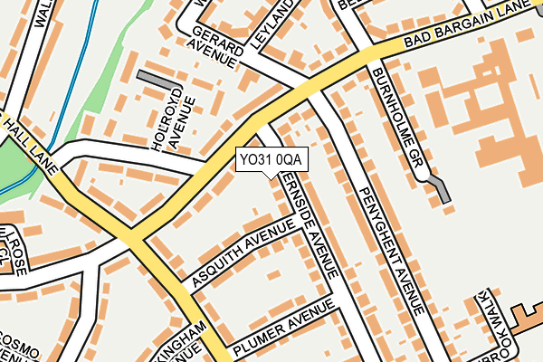 YO31 0QA map - OS OpenMap – Local (Ordnance Survey)