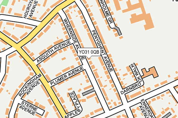 YO31 0QB map - OS OpenMap – Local (Ordnance Survey)