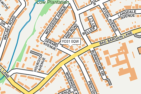YO31 0QW map - OS OpenMap – Local (Ordnance Survey)