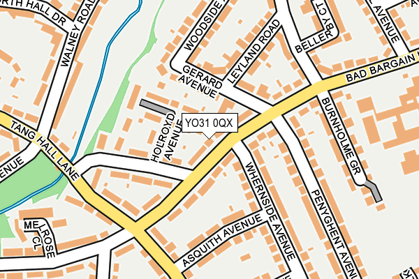 YO31 0QX map - OS OpenMap – Local (Ordnance Survey)