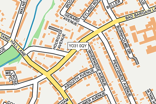 YO31 0QY map - OS OpenMap – Local (Ordnance Survey)