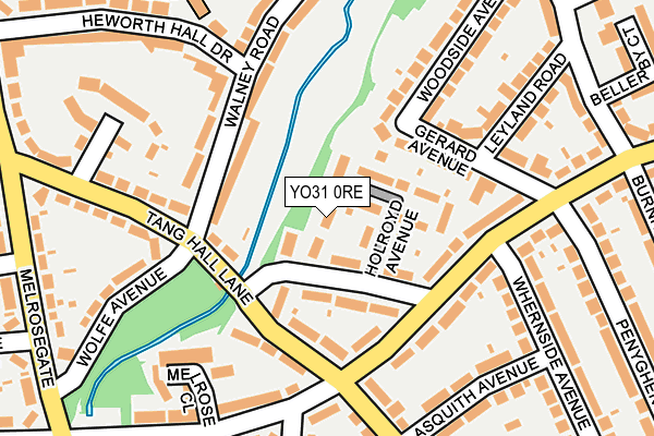 YO31 0RE map - OS OpenMap – Local (Ordnance Survey)