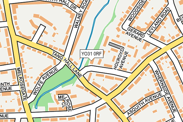 YO31 0RF map - OS OpenMap – Local (Ordnance Survey)