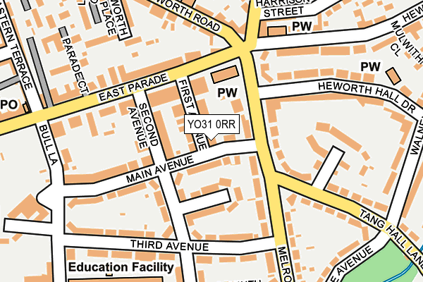YO31 0RR map - OS OpenMap – Local (Ordnance Survey)