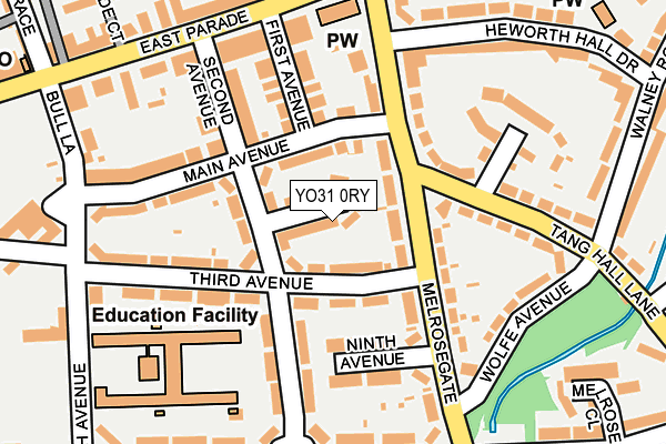 YO31 0RY map - OS OpenMap – Local (Ordnance Survey)