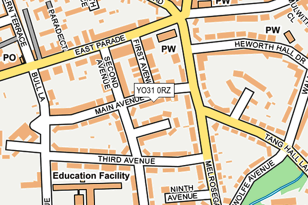 YO31 0RZ map - OS OpenMap – Local (Ordnance Survey)