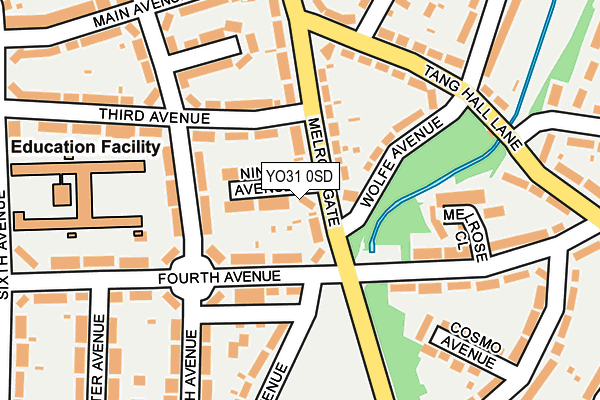 YO31 0SD map - OS OpenMap – Local (Ordnance Survey)