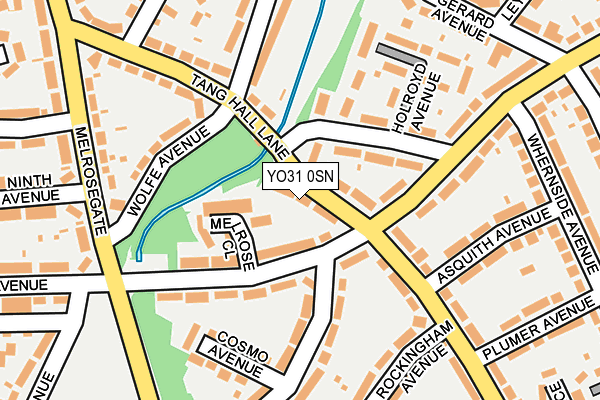 YO31 0SN map - OS OpenMap – Local (Ordnance Survey)