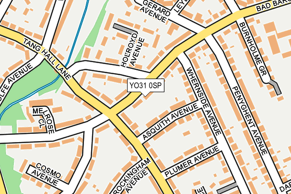 YO31 0SP map - OS OpenMap – Local (Ordnance Survey)