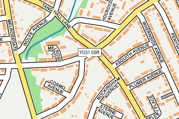 YO31 0SR map - OS OpenMap – Local (Ordnance Survey)