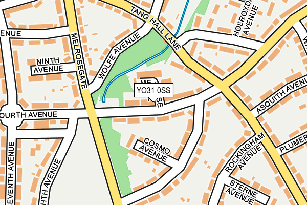 YO31 0SS map - OS OpenMap – Local (Ordnance Survey)