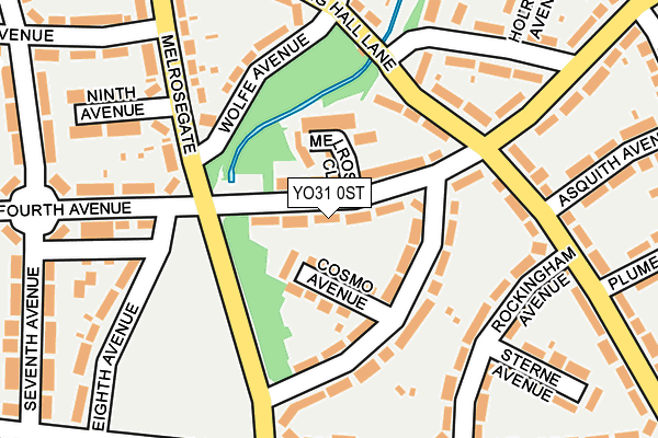 YO31 0ST map - OS OpenMap – Local (Ordnance Survey)