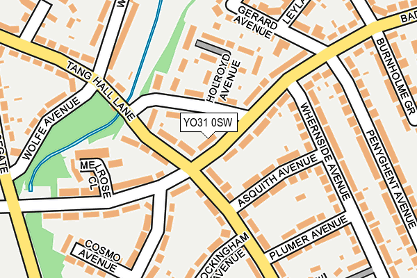 YO31 0SW map - OS OpenMap – Local (Ordnance Survey)