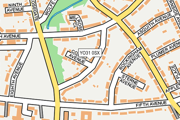 YO31 0SX map - OS OpenMap – Local (Ordnance Survey)