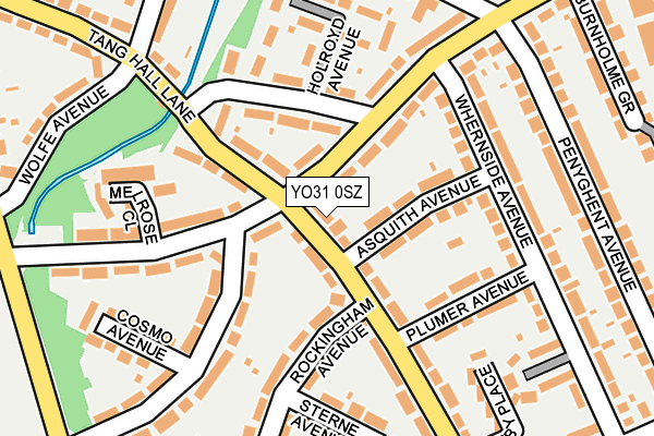 YO31 0SZ map - OS OpenMap – Local (Ordnance Survey)