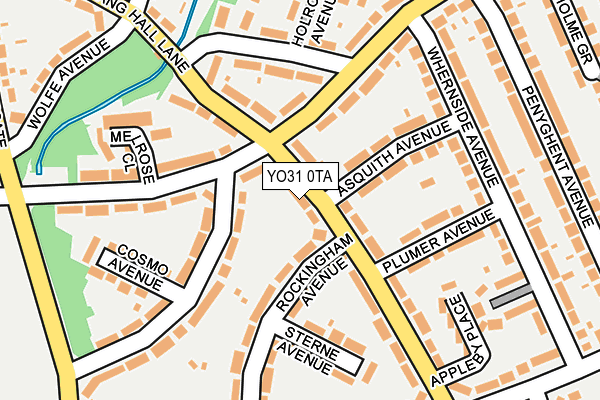 YO31 0TA map - OS OpenMap – Local (Ordnance Survey)