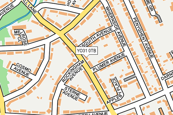 YO31 0TB map - OS OpenMap – Local (Ordnance Survey)