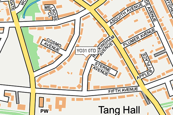 YO31 0TD map - OS OpenMap – Local (Ordnance Survey)