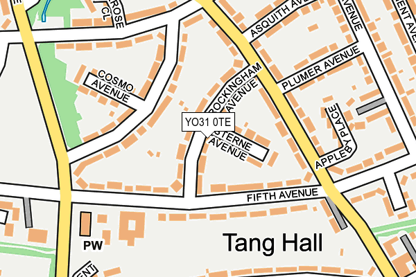 YO31 0TE map - OS OpenMap – Local (Ordnance Survey)