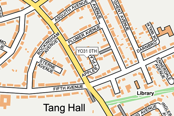 YO31 0TH map - OS OpenMap – Local (Ordnance Survey)