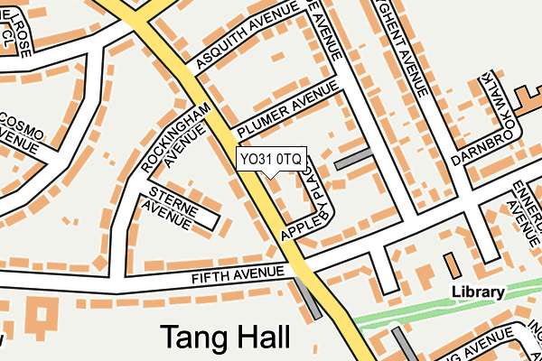 YO31 0TQ map - OS OpenMap – Local (Ordnance Survey)