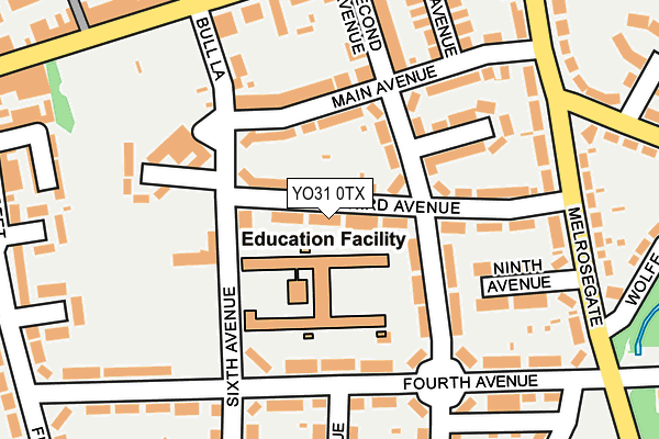 YO31 0TX map - OS OpenMap – Local (Ordnance Survey)