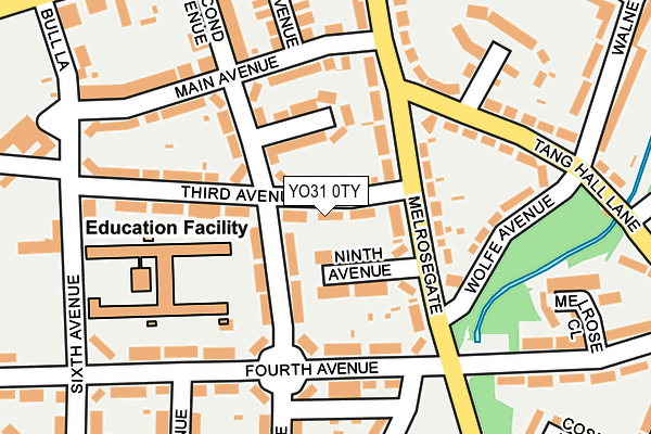 YO31 0TY map - OS OpenMap – Local (Ordnance Survey)