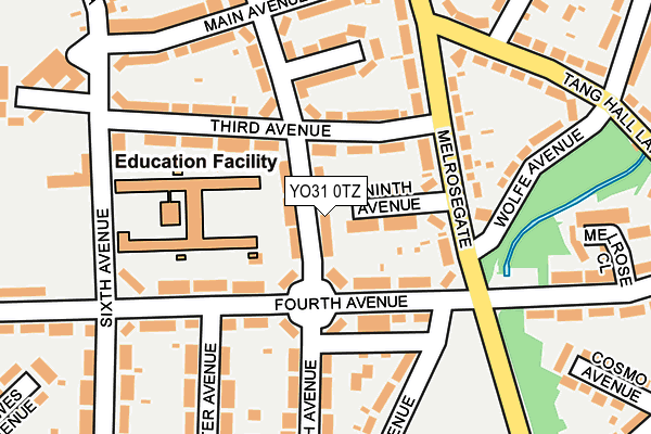YO31 0TZ map - OS OpenMap – Local (Ordnance Survey)