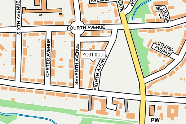 YO31 0UD map - OS OpenMap – Local (Ordnance Survey)