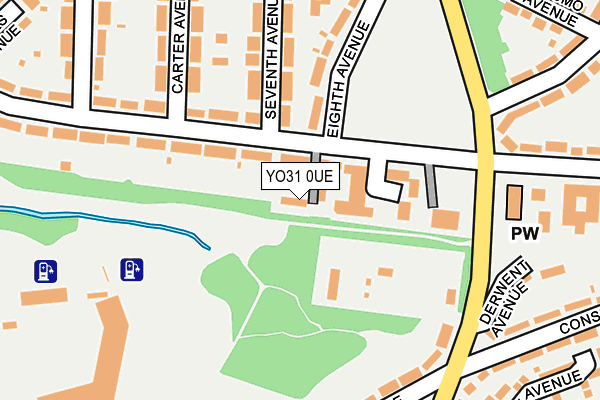 YO31 0UE map - OS OpenMap – Local (Ordnance Survey)
