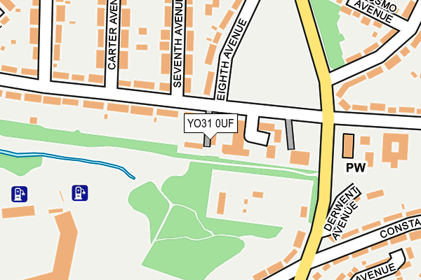 YO31 0UF map - OS OpenMap – Local (Ordnance Survey)