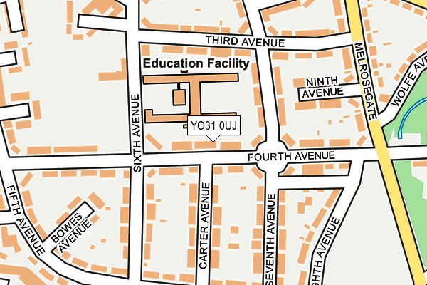 YO31 0UJ map - OS OpenMap – Local (Ordnance Survey)