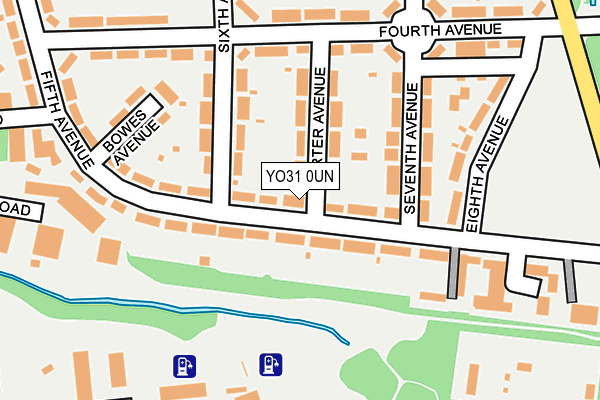 YO31 0UN map - OS OpenMap – Local (Ordnance Survey)