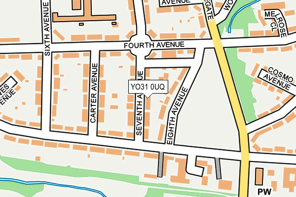 YO31 0UQ map - OS OpenMap – Local (Ordnance Survey)