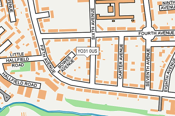 YO31 0US map - OS OpenMap – Local (Ordnance Survey)